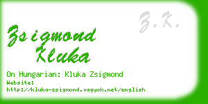 zsigmond kluka business card